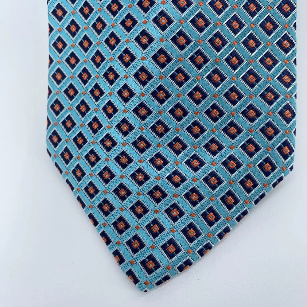 Eton Tie Mens One Size Colorful Patterned Silk Classic‎ Necktie England Made